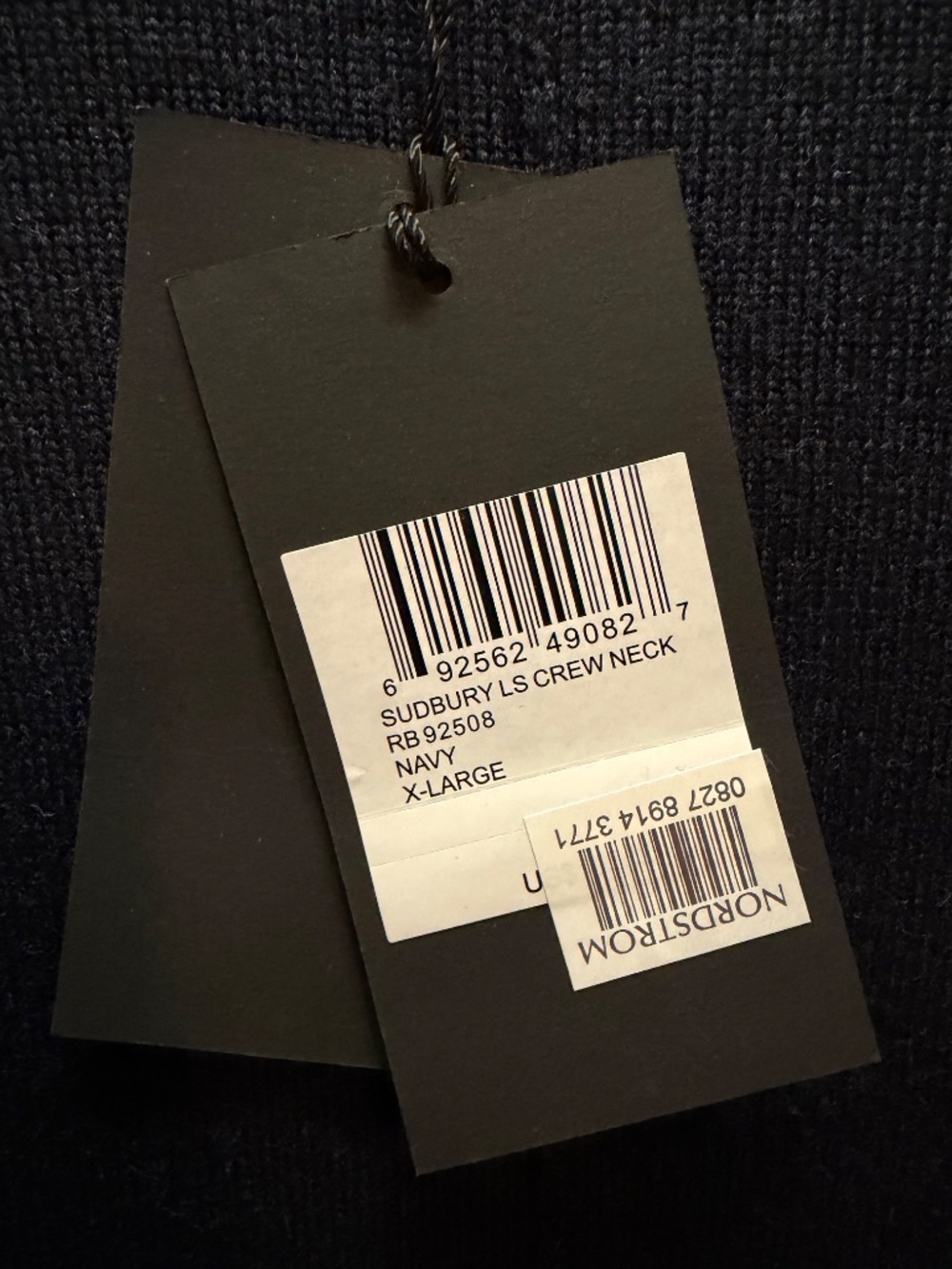 Men’s New Robert Barakett Navy Knit Sweater (size: XL) - Picture 3 of 7